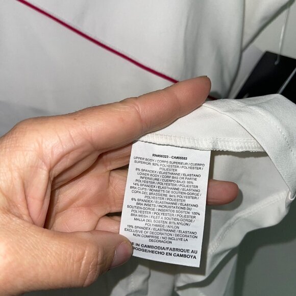 Nike Dri Fit Womens Wimby Tennis Dress Size XL White Red Serena Williams New - Picture 7 of 11